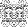 Cartoon of a flock of sheep